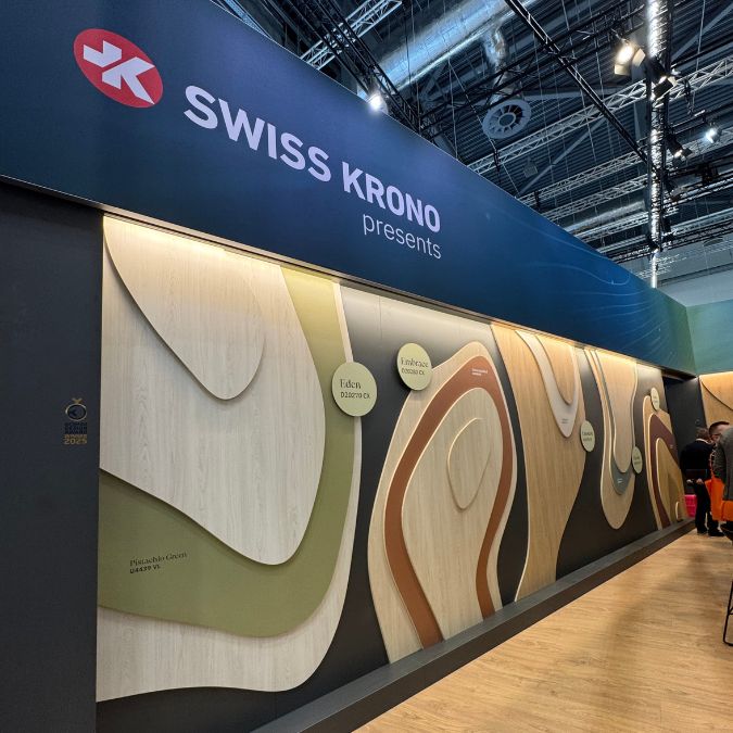 SWISS KRONO - NOWOŚĆ 2025 PŁYTY LAMINOWANE zaprezentowane na targach INTERZUM 2025