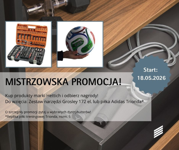 Akcja Nagrody za zakupy - NAZWA i przykładowe nagrody letniej edycji umieszczone wokół: miarka, poziomica, wzornik wiertarski, torba termiczna, koszulka, systainer, akcesoria do grillowania